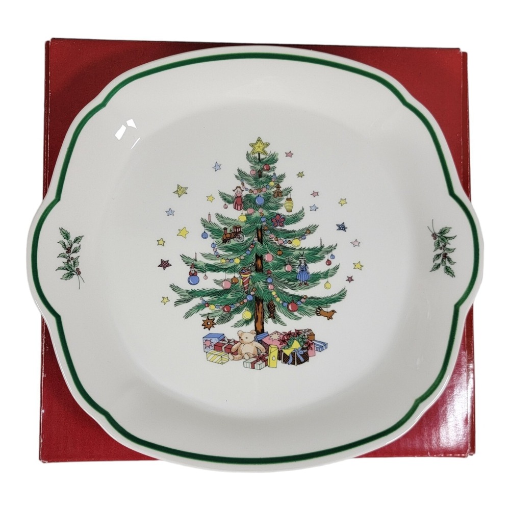 Nikko‎ CHRISTMASTIME 10" Serving Tray, Plate, Platter, Christmas Tree, Japan